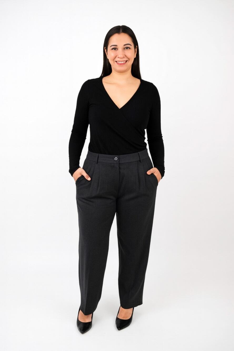 Westbrook Apparel 14 Dark Grey 100% Wool Lined Dress Pants Straight Pockets